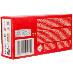 eral Champion 9mm Luger 115 Grain FMJ (1000 Round Case) Ammo