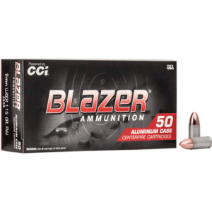 Blazer 9mm Luger 115 Gr Full Metal Jacket (FMJ) Handgun 1000 Round Case Ammo