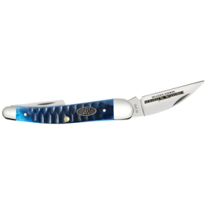 Case Limited XX Edition XXXVIII Seahorse Whittler Knife, 2.33'' Tru-Sharp Stainless Steel Blade Ocean Blue Bone Handle - 53983