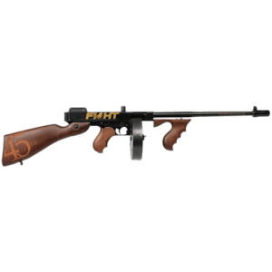 Thompson 1927A-1 Trump Fight Rifle, 18" Finned Barrel Aluminum Receiver Fixed Stock Pinned Cutts Compensator 50+1rd .45 Cal - T150DC9