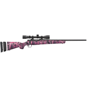 Mossberg Patriot Super Bantam w/Optic Rifle, 22" Matte Blued Fluted Threaded Barrel Matte Blued Drilled & Tapped Receiver Muddy Girl Wild Adj LOP Synthetic Stock 3-9x40mm Duplex Scope Youth 4+1rd 350 Legend - 28258