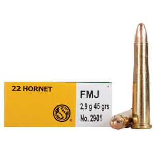 lier & Bellot .22 Hornet Ammunition 20 Rounds FMJ 45 Grains Ammo