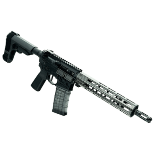 Faxon Firearms ION-X Hyperlite Rifle, 10.50" Black Nitride Pencil Profile Barrel M-LOK Handguard Black Cerakote Aluminum Picatinny Rail Receiver Black SB Tactical SBA3 Brace Black Magpul Grip 30+1rd 5.56 NATO - FX5510X