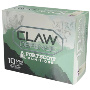Fort Scott Munitions Claw Defense 10mm 190gr Solid Copper Spun 20 Per Box