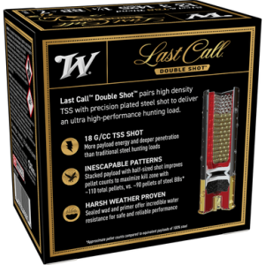 Winchester Ammo Last Call Double Shot 12 Gauge 3" 1.25 oz BBSteel/7TSS Shot 25 Per Box