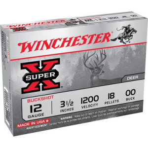Winchester Ammo Super X 12 Gauge 2.75" 9 Pellets 00 Buck Shot - XB1200VP