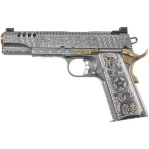 Auto-Ordnance Texas Ranger Special Edition Pistol, 5" Gold Plated PVD Barrel Fixed Front / Adj Rear Sights Skeletonized Trigger 7+1rd 45 ACP - 1911TCAC17