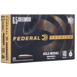 Federal Premium Gold Medal 6.5 Creedmoor 140 Gr Berger Hybrid Target 20 Per Box Ammo - GM65CRDBH2 GM65CRDBH2 Ammo