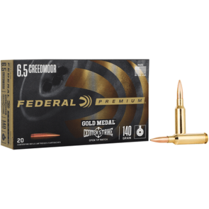 Federal Gold Medal Premium 6.5 Creedmoor 140 gr Open Tip Match 20 Per Box - GM65CRDOTM1