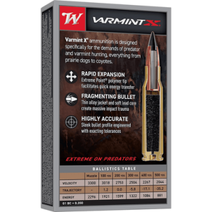 Winchester Ammo Varmint X Ammo, 95gr 20 Per Box/10 Case 6.5 Creedmoor - X65PXP