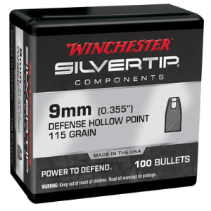 Winchester Ammo WB9ST115 Centerfire Handgun9mm .355 115 GR Silvertip Hollow Point 100 Box