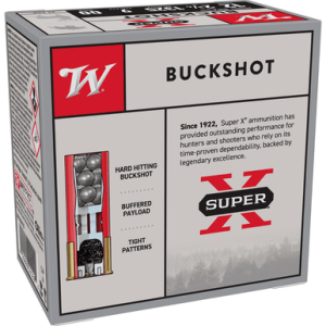 Winchester Ammo Super X Shotshells, 2.75" 00Buck Shot 25 Per Box/10 Case 12 Gauge - XB1200VP25