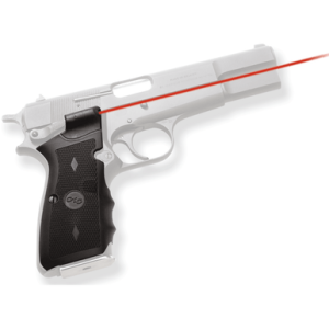 Crimson Trace Lasergrips, Black Polymer Red Laser 633nM Wavelength 5mW Output Water Resistant Fits Browning Hi-Power - 011170
