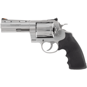 Colt Mfg Anaconda Revolver, 4.25" Stainless Vent Rib Barrel Cylinder & Frame Black Grip 6rd Shot 45 Colt (Long Colt) - ANACONDASP4RTS45C