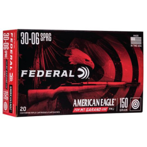 eral AE3006M1 American Eagle 30-06 Springfield 150 Gr Full Metal Jacket (FMJ) 20 Bx/ 10 Cs Ammo
