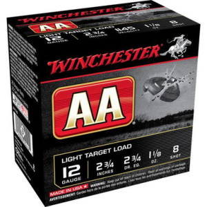 Winchester Ammo AA Light Target 12 Gauge 2.75 1 1/8 Oz 8 Shot Ammo - AA128VP AA128VP Ammo