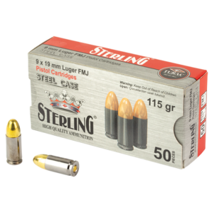 rling 9mm Luger 115gr Full Metal Jacket 50 Per Box 8698779957674 Ammo