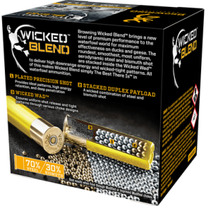 Browning Ammo B193432032 Wicked Blend 20 Gauge 3 1oz 2/4BI Shot 25 Per Box wning B193432032 Wicked Blend 20 Gauge 3 1oz 2/4BI Shot 25 Per Box Ammo