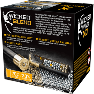 Browning Ammo B193431240 Wicked Blend 12 Gauge 3.50 1 1/2oz BB/1BI Shot 25 Per Box wning B193431240 Wicked Blend 12 Gauge 3.50 1 1/2oz BB/1BI Shot 25 Per Box Ammo