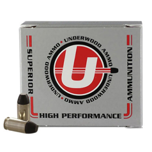 Underwood Ammo 380 ACP 100gr Hard Cast Flat Nose 20 Per Box erwood 380 ACP 100gr Hard Cast Flat Nose 20 Per Box Ammo