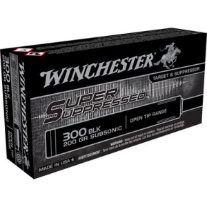 Winchester Ammo Super Suppressed 300 Blackout 200gr Open Tip Range 20 Box SUP300BLK chester Super Suppressed 300 Blackout 200gr Open Tip Range 20 Box SUP300BLK Ammo