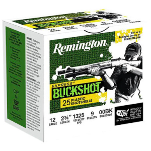 Remington Ammunition Express Buckshot 12 Gauge 2.75 00 Buck Shot 25 Per Box 20411 ington Ammunition Express Buckshot 12 Gauge 2.75 00 Buck Shot 25 Per Box 20411 Ammo
