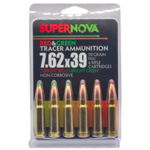 ey Mountain Ammunition Green/Red Tracer 7.62x39mm 110gr Full Metal Jacket 6 Per Box PMSN762MP Ammo