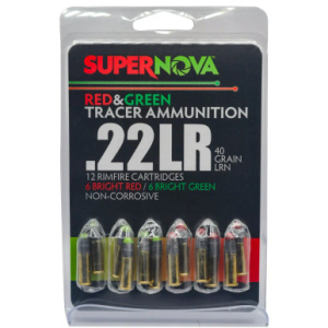 ey Mountain Ammunition Green/Red Tracer 22LR 40gr Lead Round Nose 12 Per Box PMSN22LRMP Ammo