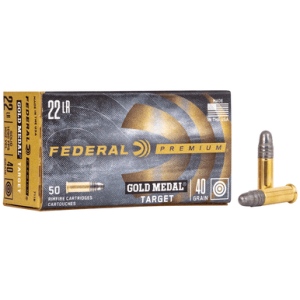 Federal 711B Gold Medal 22LR 40gr Lead Round Nose 50 Per Box Ammo eral 711B Gold Medal 22LR 40gr Lead Round Nose 50 Per Box Ammo