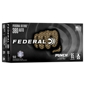 eral Punch 380 ACP 85gr Jacketed Hollow Point 50 Per Box PD380P1G Ammo