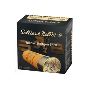 Sellier & Bellot Shotgun 12 Gauge 2.75 2 Rubber Spherical Ball Ammo - 25 Rounds Per Box 10 Boxes Per Case Ammo - SB12RBB 25 Rounds Per Box 10 Boxes Per Case - SB12RBB Ammo