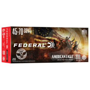 eral American Eagle 45-70 Gov 300gr Jacketed Soft Point 20 Per Box AE4570USA Ammo