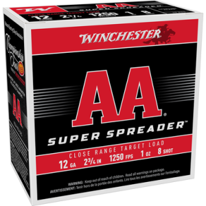 chester AASL128 AA Super Spreader 12 Gauge 2.75 1oz 8 Shot 25 Per Box Ammo