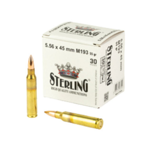 rling 8698779967222 M193 5.56x45mm NATO 55 Gr Full Metal Jacket 30 Per Box Ammo