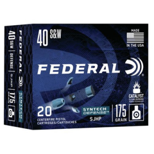 eral S40SJT1 Syntech Defense 40 S&W 175 Gr Segmented Jacketed Hollow Point (SJHP) 20 Bx/ 10 Cs Ammo