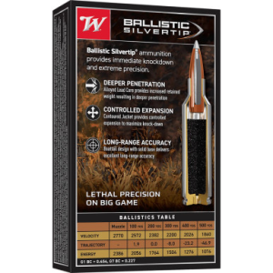 chester SBST708 Ballistic Silvertip 7mm-08 Rem 140gr Rapid Controlled Expansion Polymer Tip 20 Per Box Ammo