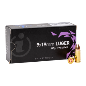 Igman 3877002037207 9mm Luger 147 Gr Full Metal Jacket 50 Per Box an 3877002037207 9mm Luger 147 Gr Full Metal Jacket 50 Per Box Ammo