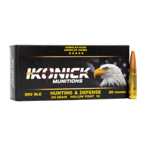 nick Usa IU-300-115HP-B20 300 Blackout 115gr Controlled Chaos Solid Copper Hollow Point Boat Tail 20/Box Ammo