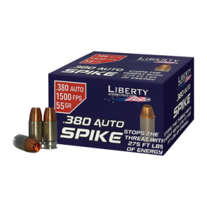 Liberty Ammunition LASPI2380551500 380 ACP 55gr Solid Hollow Point 20 Per Box erty Ammunition LASPI2380551500 380 ACP 55gr Solid Hollow Point 20 Per Box Ammo