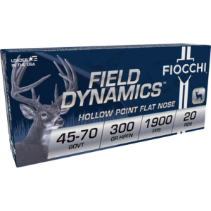 cchi 4570B Field Dynamics 45-70Gov 300gr Hollow Point Flat Nose 20 Per Box Ammo