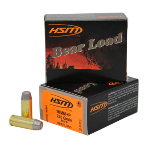 HSM 10MM-18-N Bear Load 10mmAuto 230gr Round Nose Flat Point 20 Per Box