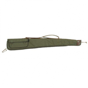 Bob Allen 14535 Canvas Shotgun Case 52" Green Canvas with Leather Back Strap & Sling