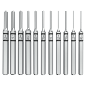 Real Avid Accu-Punch Roll Pin, Silver Steel 11 Pieces - AVAPK-RP