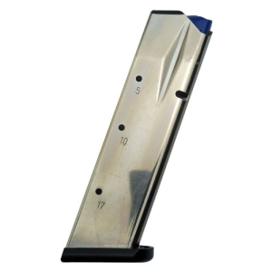 11155 CZ 75 9mm Luger CZ SP-01Shadow II 17rd Nickel Detachable Ammo