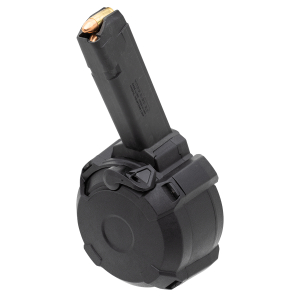 pul MAG1033-BLK PMAG D-50 GL9 Black Drum 50rd For 9mm Luger Glock Double Stack Variants Ammo