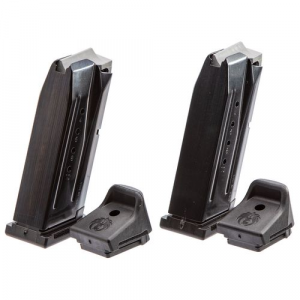 er 90686 Security-9 9mm Luger Ruger Compact 10rd Black Oxide Detachable 2 Pack Ammo