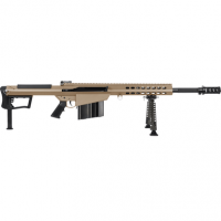 Barrett M107A1-S with Improved Internals, 50 BMG 10+1 20" Fluted Barrel, FDE