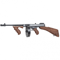 Thompson T1100D 1927A-1 Deluxe Carbine 45 ACP 18" 20+1 (Stick), 100+1 (Drum) Blued American Walnut Stock Wood Grip Right Hand