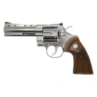 Colt Mfg PYTHONSP4WTS Python 38 Special/357 Mag 6 Shot 4.25" Stainless Vent Recessed Target/Vent Rib Barrel, Cylinder & Frame, Walnut w/Colt Medallion Grip