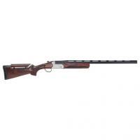 Stevens 23223 555 Trap 20 Gauge 30" 1rd 3" Silver Semi-Gloss Oiled Turkish Walnut Fixed Adjustable Comb Stock Ambidextrous Hand (Full Size)